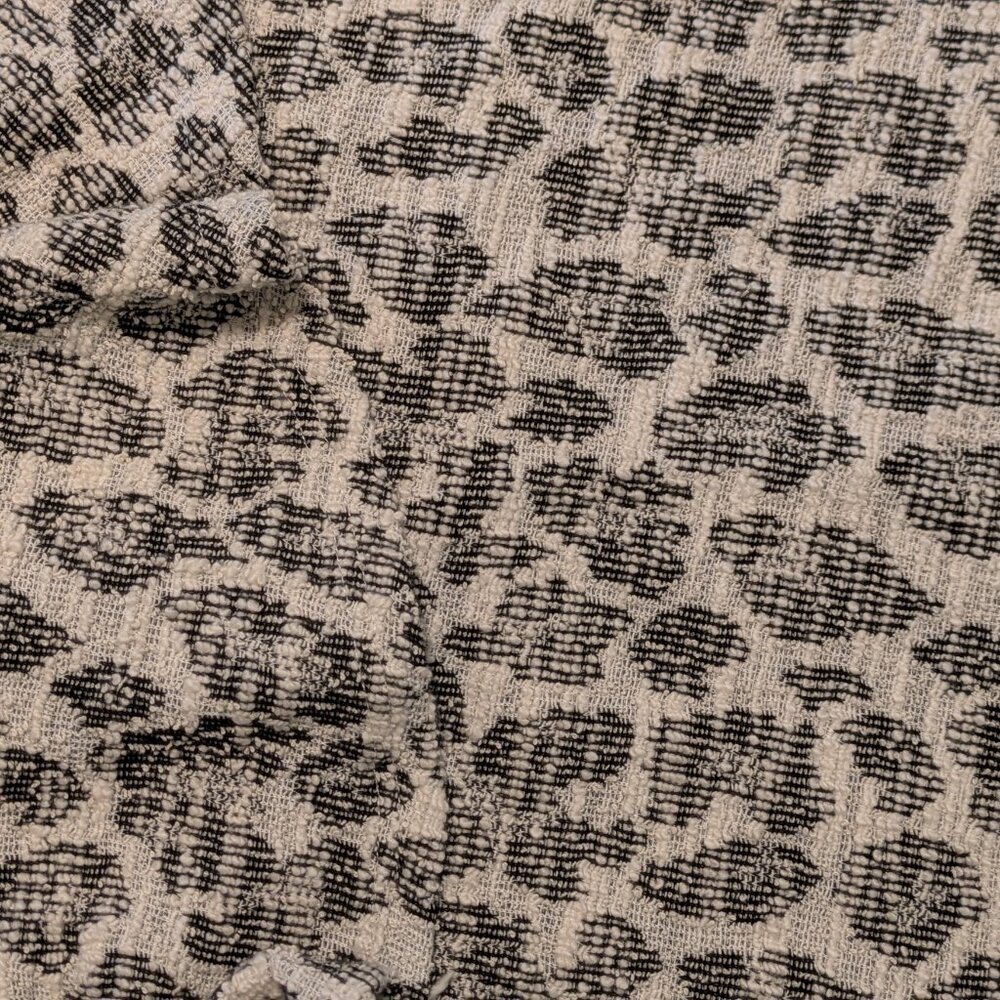 NWOT Vintage Anthropologie Dolan flutter sleeve leopard print tweed blouse - Picture 8 of 8